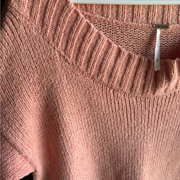 Free People Brookside Tunic Sweater light Pink Size Small - Picture 4 of 9
